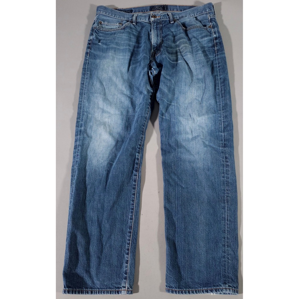 Lucky Brand 363 Vintage Straight Jeans Mens 38x32 Blue‎ Medium Wash Denim